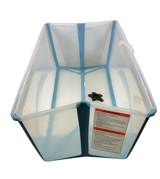 Shop Stokke Flexi Bath Foldable Baby Bathtub, Ocean Blue, XLarge at GoodBuy Gear