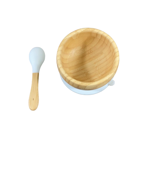 used Avanchy Bamboo Bowl and Spoon Set