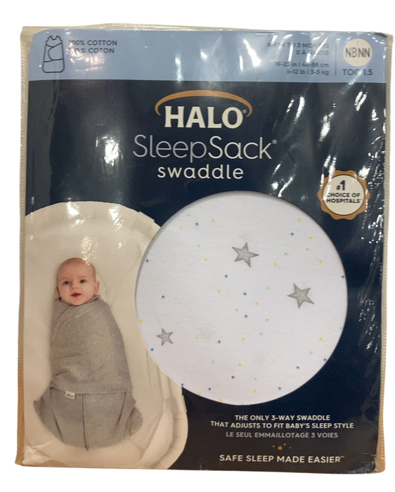Shop Halo Organic Cotton SleepSack Swaddle, Newborn, Stardust at GoodBuy Gear