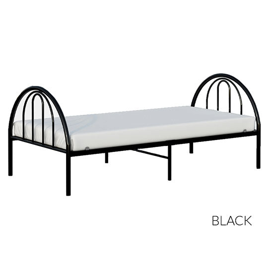 BK Furniture Seattle Metal Twin Bed, Black