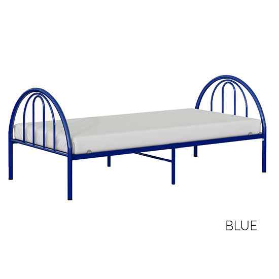 BK Furniture Seattle Metal Twin Bed, Blue