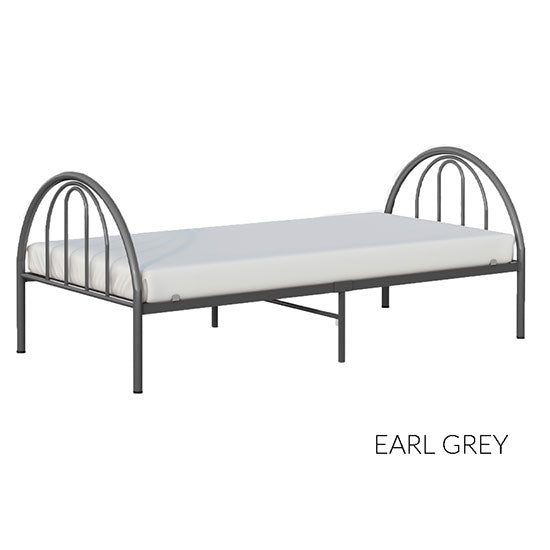 BK Furniture Brooklyn Metal Twin Bed, Earl Grey