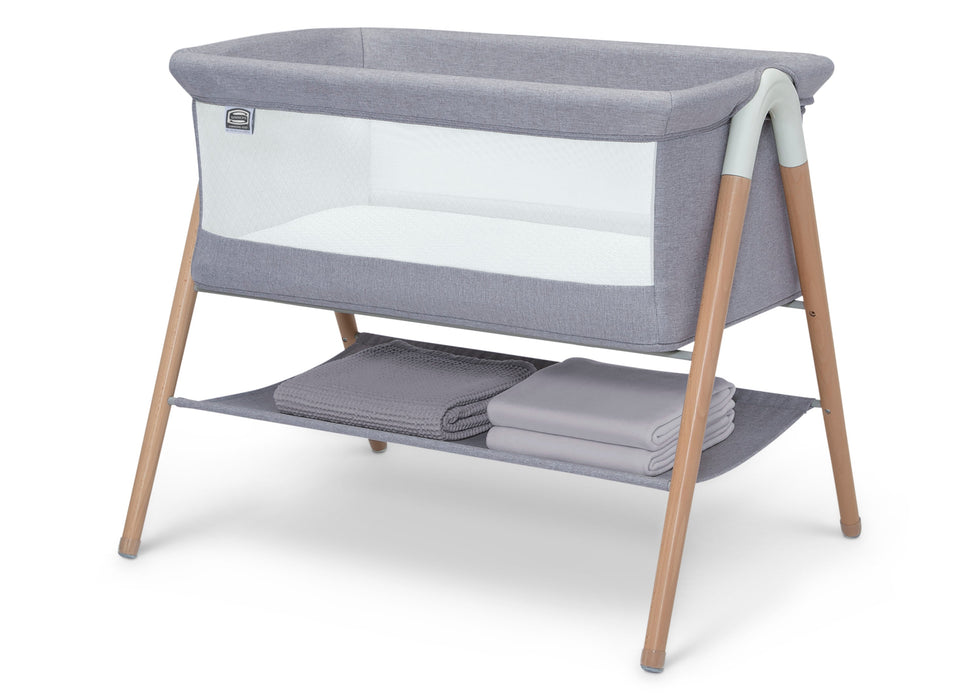 Shop Simmons Kids Koi Beechwood By The Bed Bassinet, Grey Dove at GoodBuy Gear