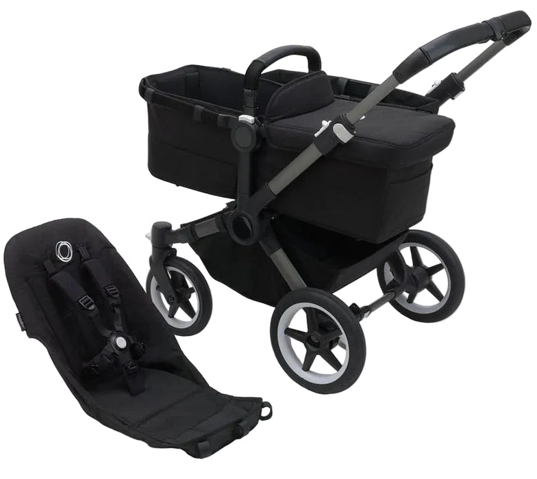 Bugaboo Donkey 5 Base, 2025, Graphite Frame, Midnight Black Fabrics