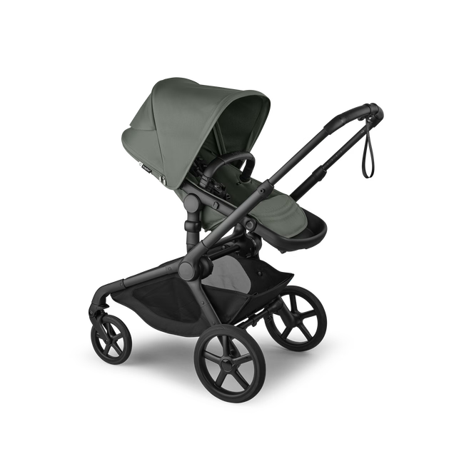 Bugaboo Kangaroo Single To Double Stroller, 2025, Black, Forest Green, Forest Green
