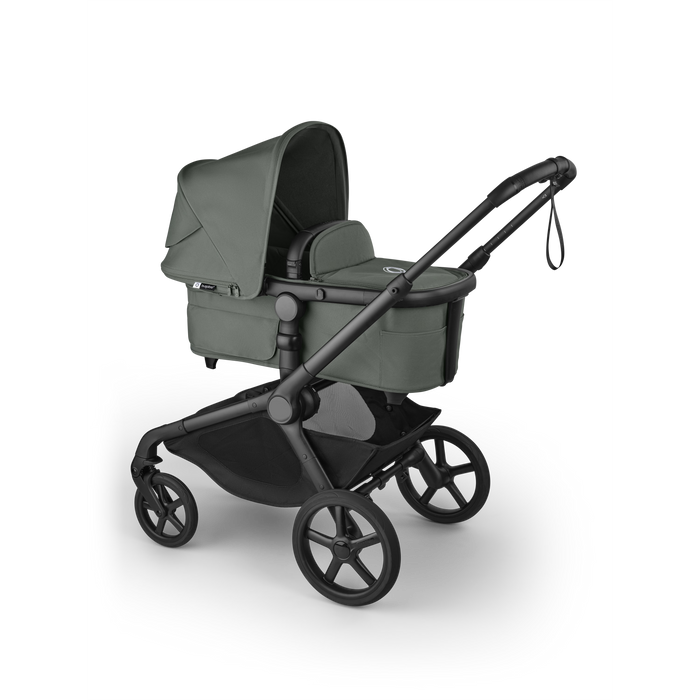 Bugaboo Kangaroo Single To Double Stroller, 2025, Black, Forest Green, Forest Green