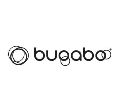 The Bugabo brand logo in black, featuring interlocking circles and the lowercase word 'bugabo' on a plain white background.