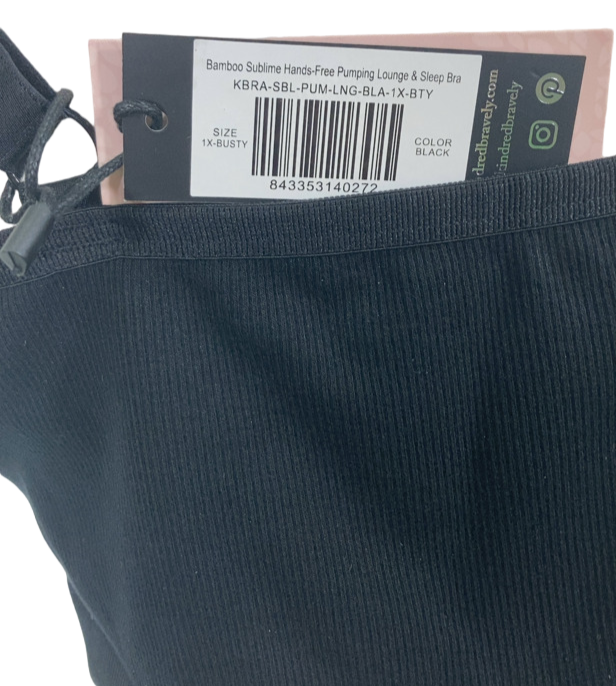 Shop Kindred Bravely Sublime Bamboo Hands-Free Pumping Lounge & Sleep Bra, 1X, Busty, Black at GoodBuy Gear