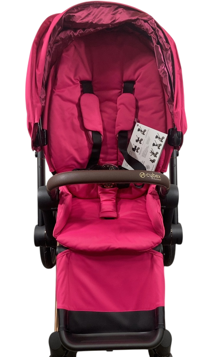 Shop Cybex E-PRIAM Electric Stroller, 2019, Fancy Pink, Rose Gold, with Battery at GoodBuy Gear