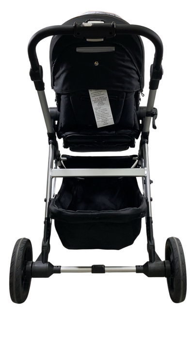 Shop Mockingbird Single 2.0 Stroller, 2024, Black, Silver With Black Leather, Watercolor Drops at GoodBuy Gear