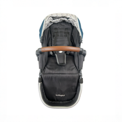 Shop Mockingbird 2nd Seat Kit with Extendable Canopy, Sea, Silver With Penny Leather, Windowpane at GoodBuy Gear