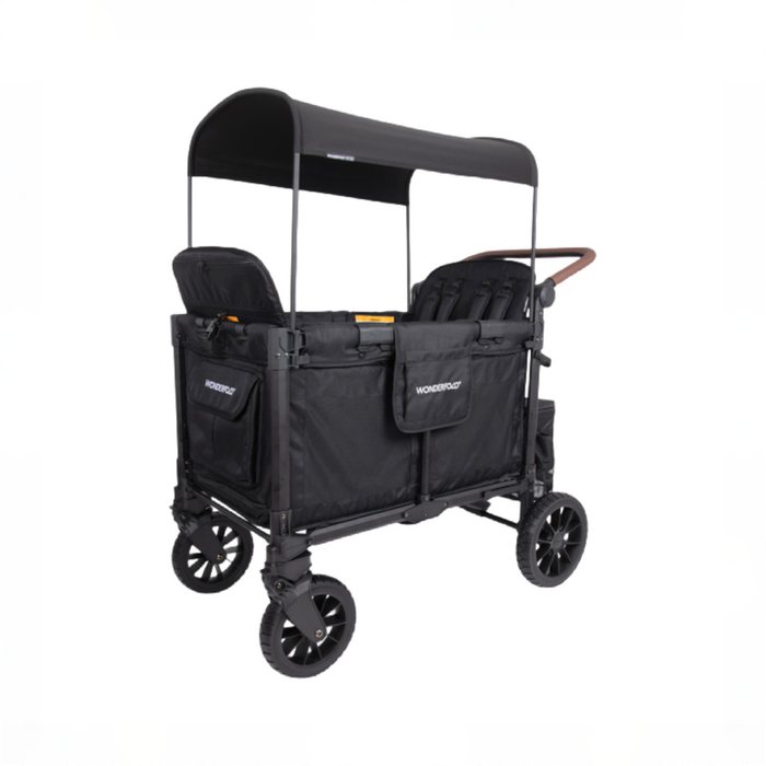 Shop Wonderfold W4 Luxe Pro Stroller Wagon, 2025, Jet Black at GoodBuy Gear