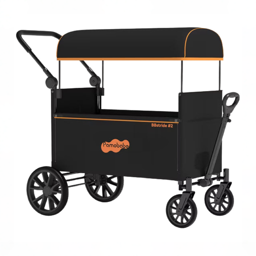 Shop Pamo Babe Wagon Stroller, Black with Orange Accents at GoodBuy Gear