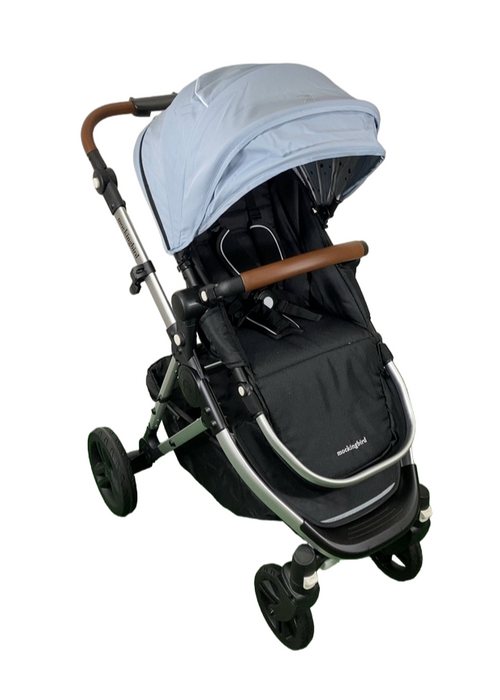 Shop Mockingbird Single 2.0 Stroller, 2024, Silver With Penny Leather, Sky, Watercolor Drops at GoodBuy Gear