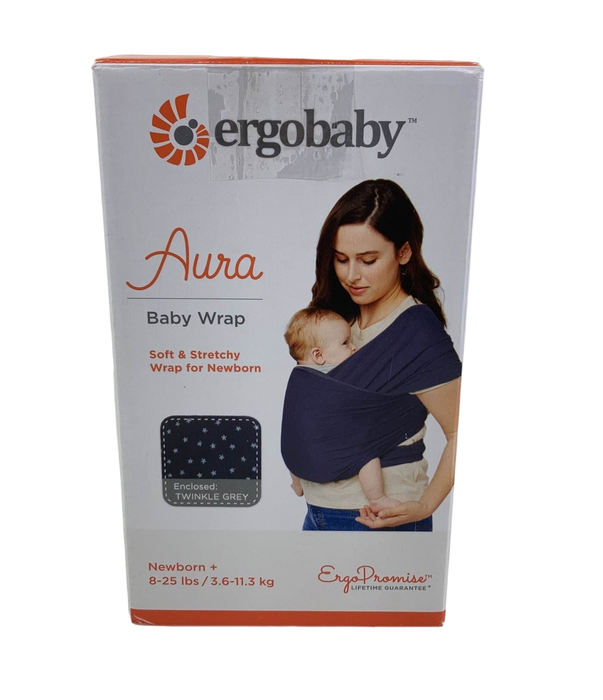 used Ergobaby Aura Baby Wrap, Twinkle Grey