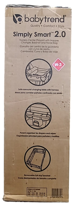 Shop Baby Trend Simply Smart Nursery Center Playard, 2.0, Shale Gray at GoodBuy Gear