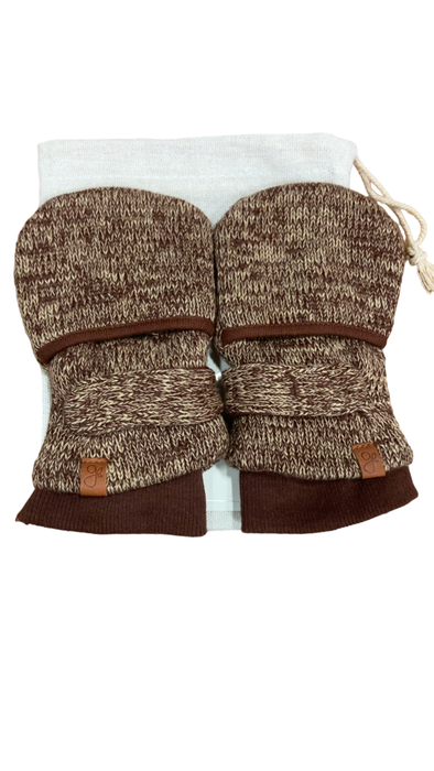 Shop Goumikids Knit Mittens, 6-12m, Bark at GoodBuy Gear