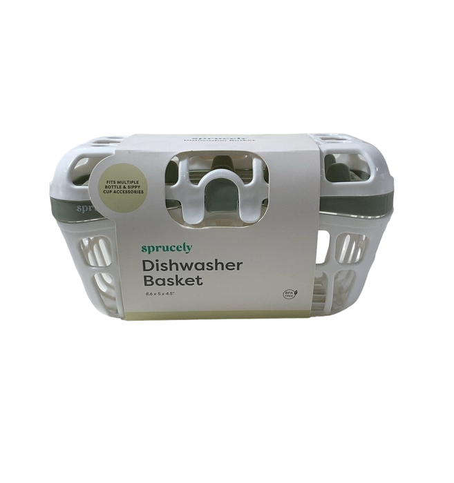 Shop Sprucely Dishwasher Basket, White/Sage at GoodBuy Gear
