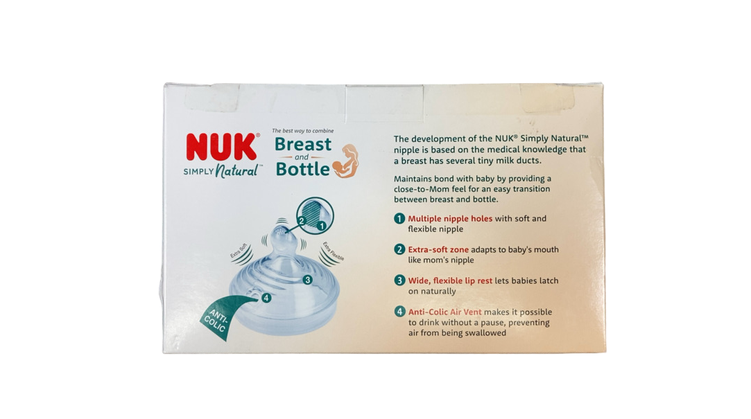 Shop NUK Simply Natural Glass Bottle, 3 Pack, 4oz at GoodBuy Gear