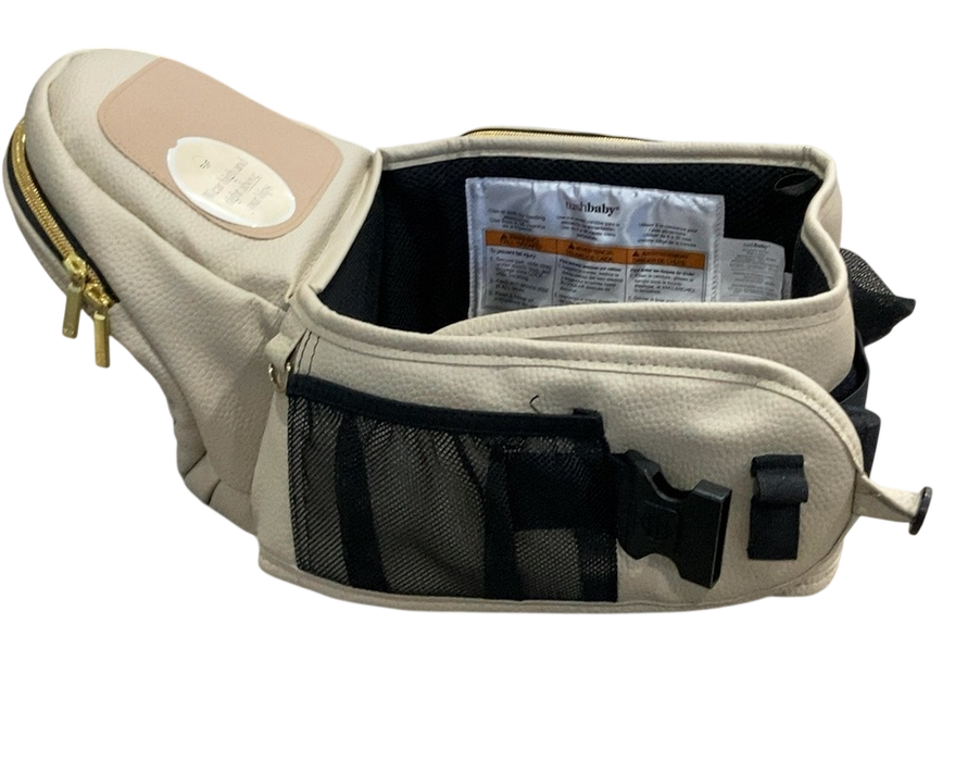 Shop TushBaby Hip Baby Carrier, Vegan Leather Cream at GoodBuy Gear
