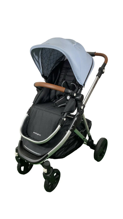 Shop Mockingbird Single 2.0 Stroller, Sky, Windowpane, Silver With Penny Leather, 2024 at GoodBuy Gear