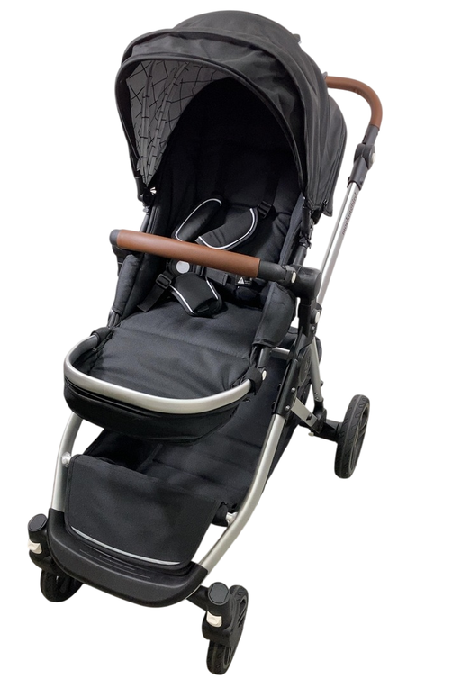 Shop Mockingbird Single to Double 2.0 Stroller, 2024, Black, Silver With Penny Leather, Windowpane at GoodBuy Gear