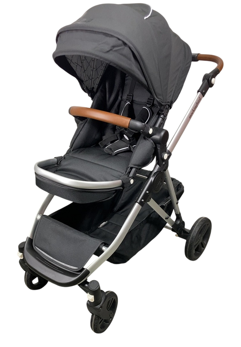 Shop Mockingbird Single to Double 2.0 Stroller, 2024, Black, Silver With Penny Leather, Windowpane at GoodBuy Gear
