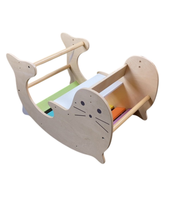Shop Olakids Wooden Seal Arch Rocker, Rainbow at GoodBuy Gear