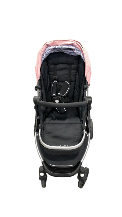 Shop Mockingbird Single 2.0 Stroller, Bloom, Windowpane, Silver With Black Leather, 2025 at GoodBuy Gear