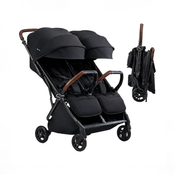 Shop Silver Cross Jet Double Travel Stroller, 2024, Black at GoodBuy Gear