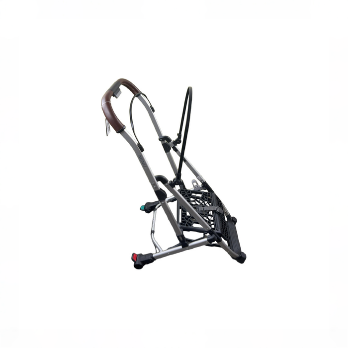 Shop DRAFT - UPPAbaby MINU V2 Stroller Frame, 2025, Silver with Saddle Leather at GoodBuy Gear