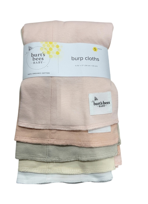 Shop Burt's Bees Baby Organic Cotton Burp Cloths 5 Pack, Pink Sand at GoodBuy Gear