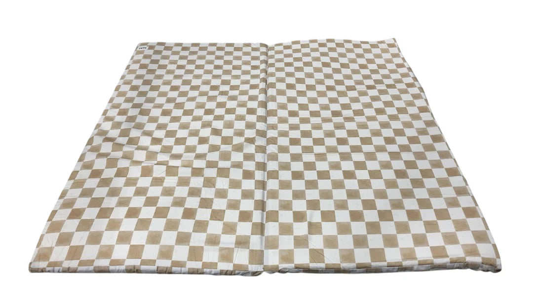 Toki Kids Standard Padded Play Mat 40" x 40", Checker Toffee
