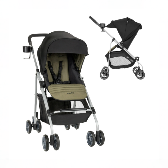 Shop Evenflo Reversi Lightweight Reversible Stroller, 2026, Leonis Green at GoodBuy Gear