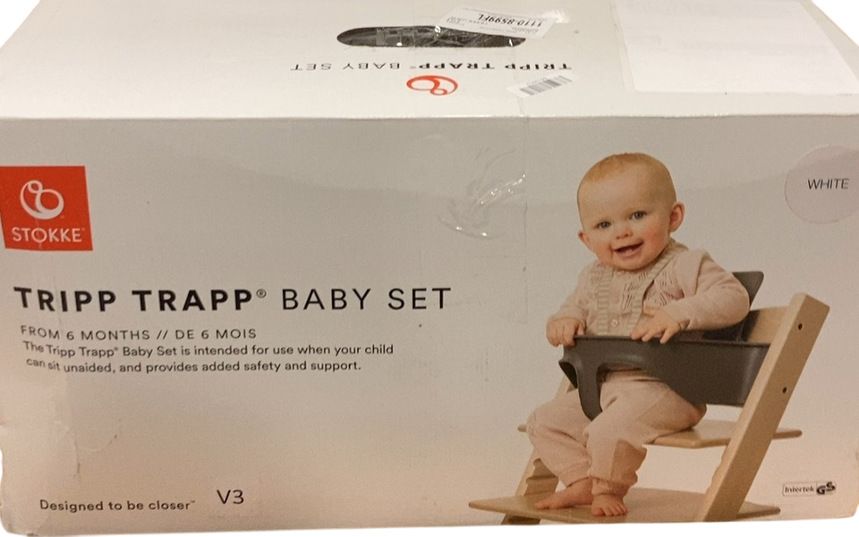 stokke tripp trapp 6 months Stokke Tripp Trapp Baby Set, White, Version 3
