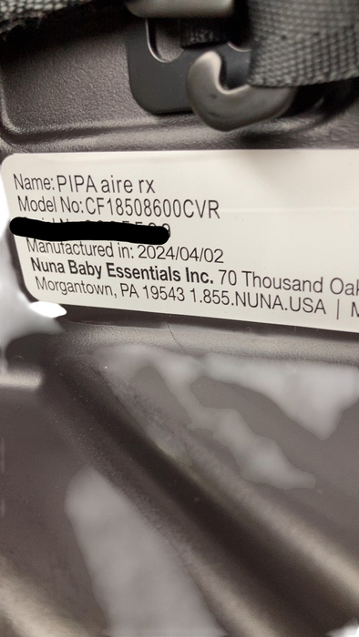 Shop Nuna Pipa Aire RX Infant Car Seat, 2024, Caviar at GoodBuy Gear