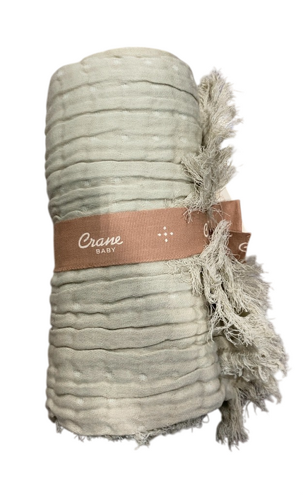 Shop Crane Baby Multi-Layer Ombre Muslin Baby Blanket, Sage Green at GoodBuy Gear