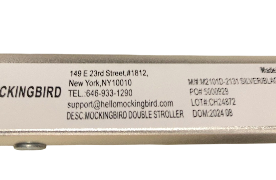 Shop Mockingbird Single to Double 2.0 Stroller, 2024, No Canopy, No Canopy, Silver With Black Leather at GoodBuy Gear