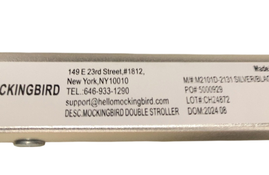 Shop Mockingbird Single to Double 2.0 Stroller, 2024, No Canopy, No Canopy, Silver With Black Leather at GoodBuy Gear