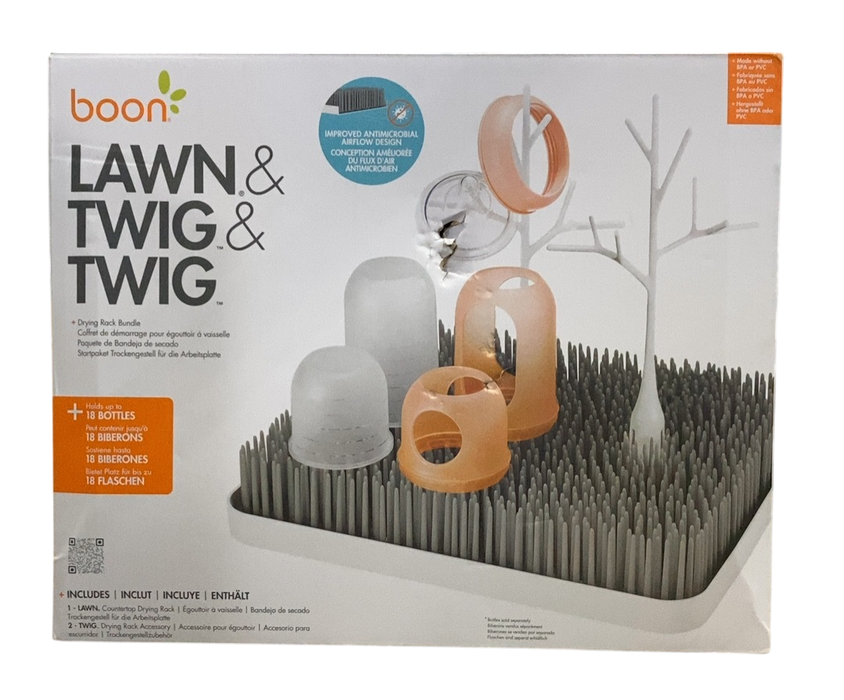 Shop Boon Lawn Countertop Drying Rack With 2 Twigs, Grey at GoodBuy Gear