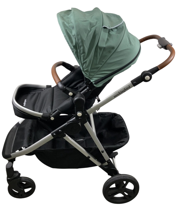Shop Mockingbird Single to Double 2.0 Stroller, 2024, Sage, Silver With Penny Leather, Watercolor Drops at GoodBuy Gear