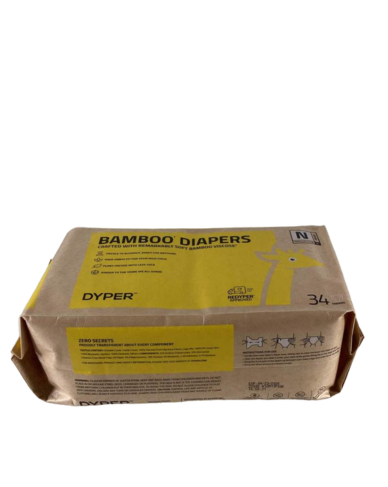 Shop DYPER Bamboo Diapers, 34 Count, Newborn at GoodBuy Gear