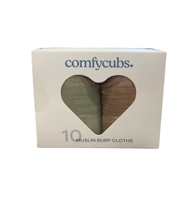 Shop Comfy Cubs Muslin Burp Cloths, 10 Pack at GoodBuy Gear