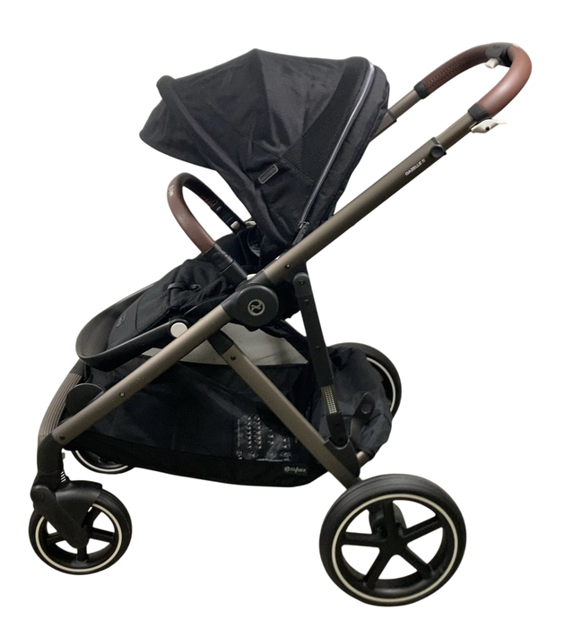 Shop Cybex Gazelle S Modular Stroller, 2024, Moon Black, Taupe Frame at GoodBuy Gear