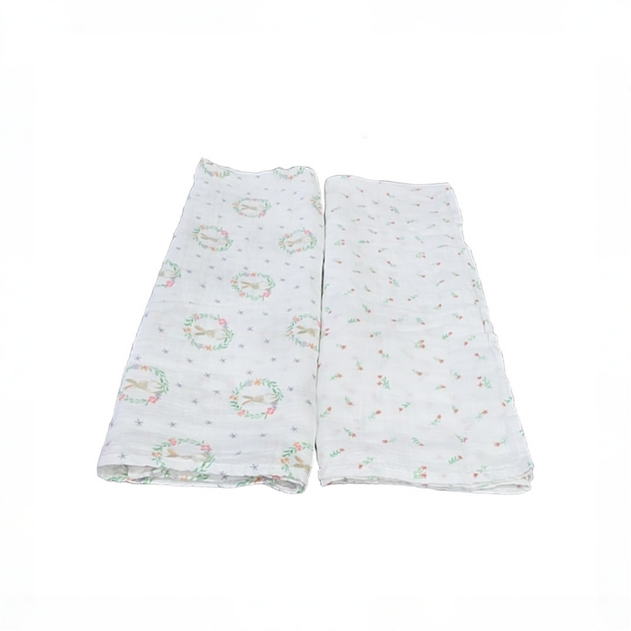 Shop DRAFT - Aden + Anais Essentials Cotton Muslin Swaddle, 2Pk, Blushing Bunnies at GoodBuy Gear