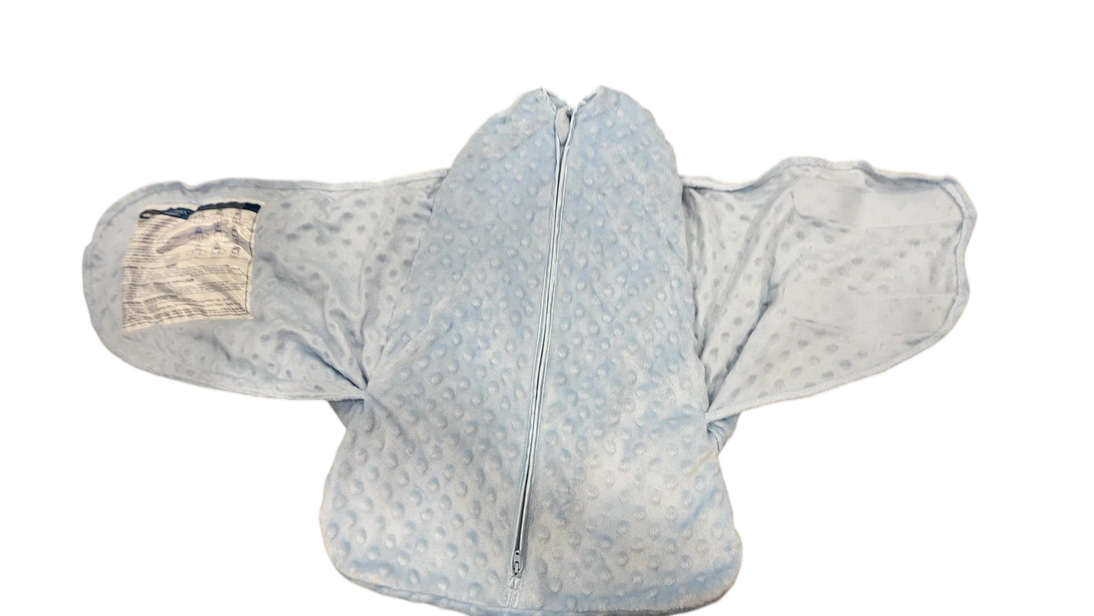 Shop Halo SleepSack Swaddle, Blue Plushy Dot, Newborn at GoodBuy Gear