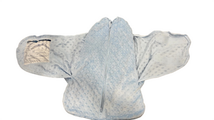 Shop Halo SleepSack Swaddle, Blue Plushy Dot, Newborn at GoodBuy Gear