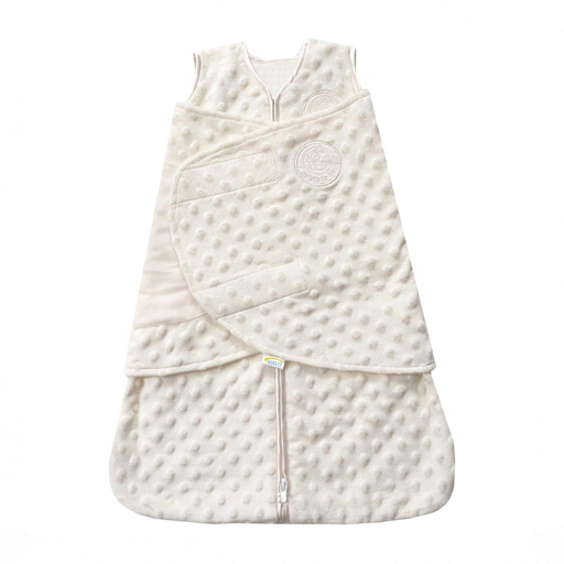 Shop Halo Sleepsack Swaddle Plushy Dot Velboa, Cream, Newborn at GoodBuy Gear