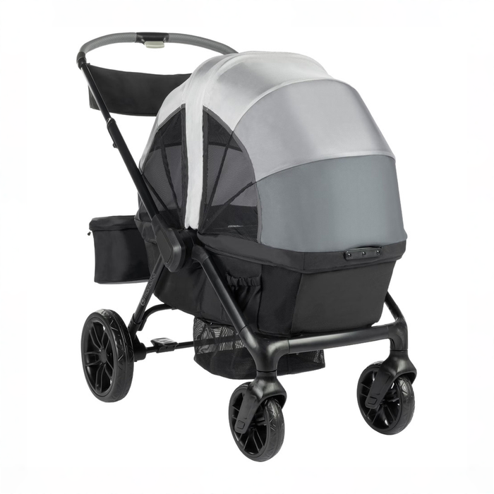Shop Monbebe Everyday Outings Wagon Stroller, 2023, Cobblestone Gray at GoodBuy Gear