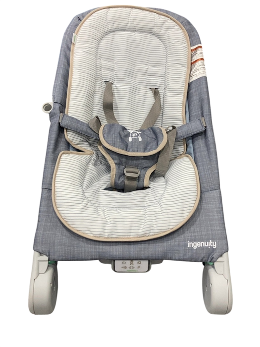 Shop Ingenuity Happy Belly Rock-to-Bounce Massage Seat, Chambray at GoodBuy Gear